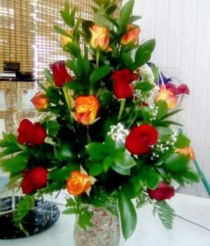 24 Rose Arrangement Assorted Colors