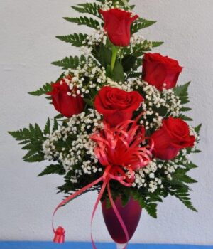 6 Assorted Rose Bud Vase