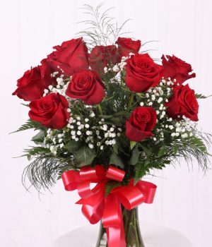 12 Assorted or Red Rose Arrangement